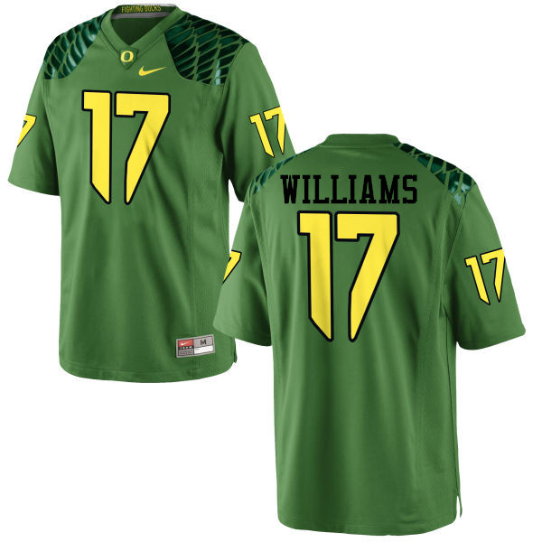 Men #17 Juwaan Williams Oregon Ducks College Football Jerseys-Apple Green - Click Image to Close
